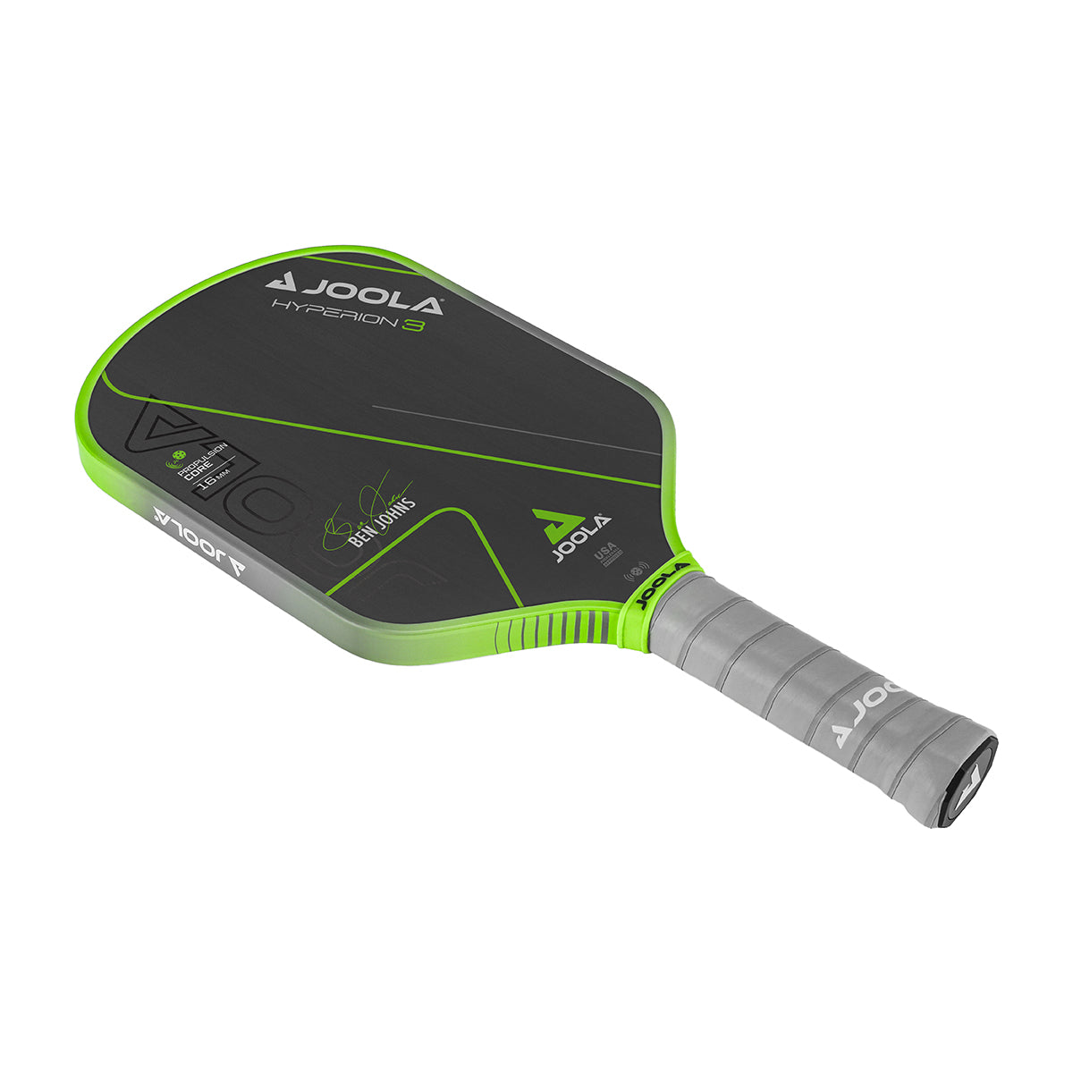 Zoom auf das JOOLA Pickleball Schläger Ben Johns Hyperion 3 16, betont das hochwertige Material.