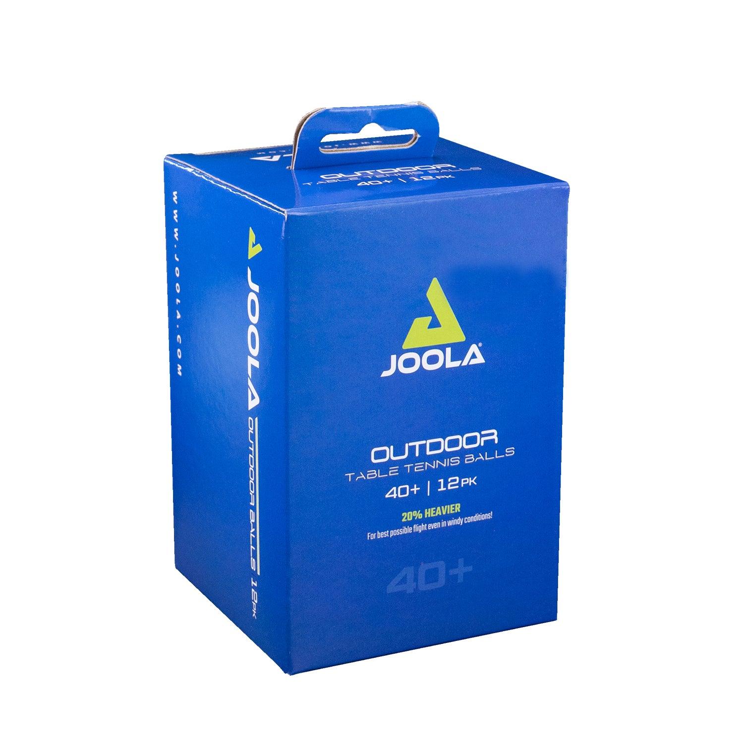 Blau verpackte 12er Packung JOOLA Outdoor Tischtennisbälle 40+