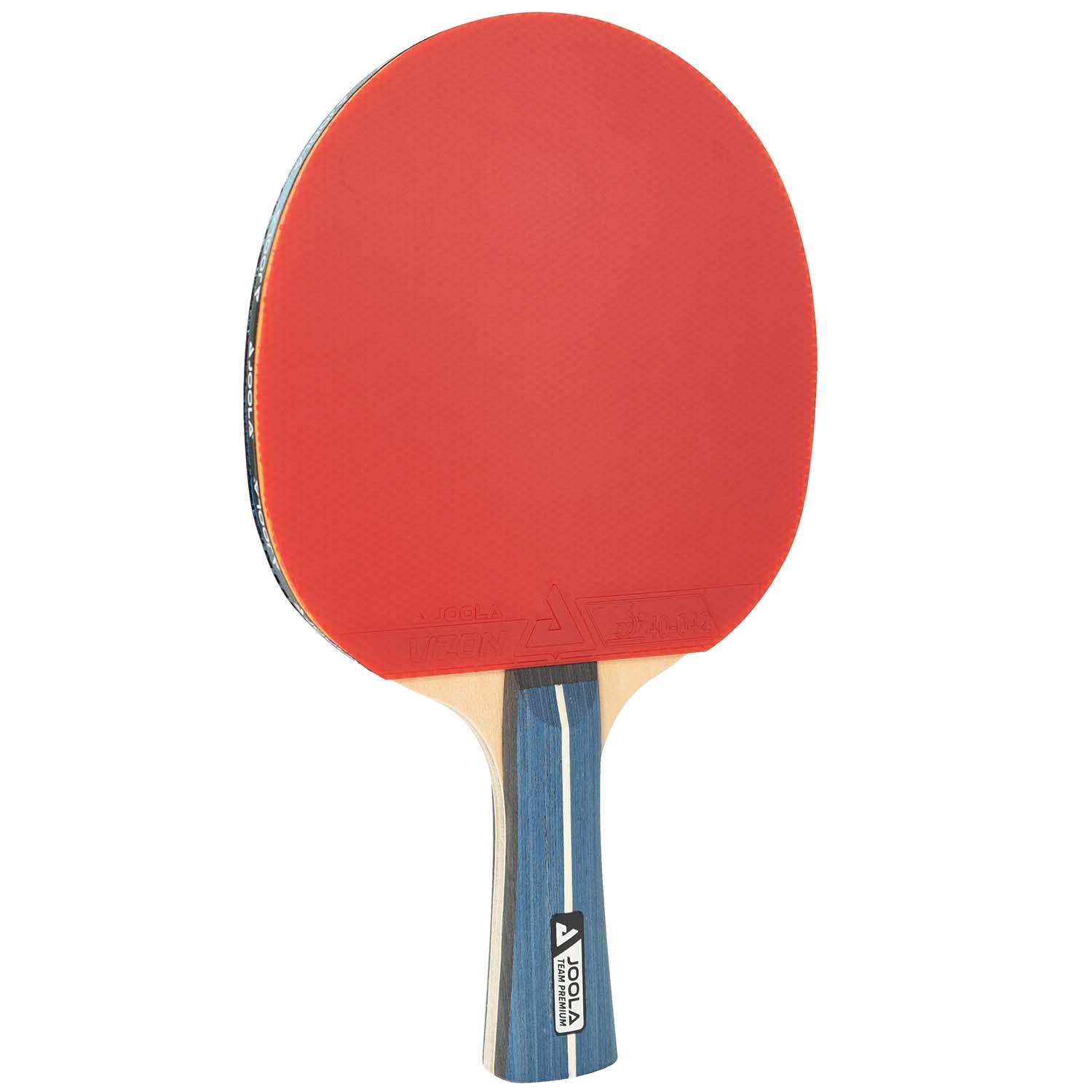 JOOLA Tischtennisschläger TEAM PREMIUM in Seitenansicht mit Fokus auf das Design.